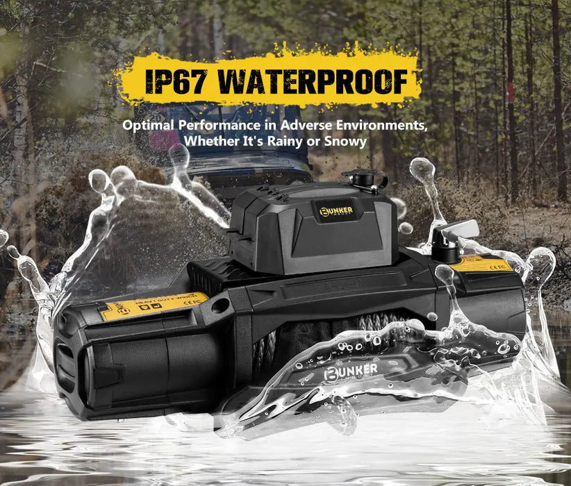 Synthetic rope Winch
