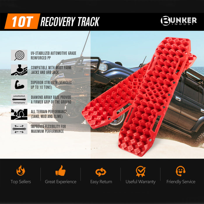 Bunker Indust Recovery Tracks Red With Build in Jack Base 10T
