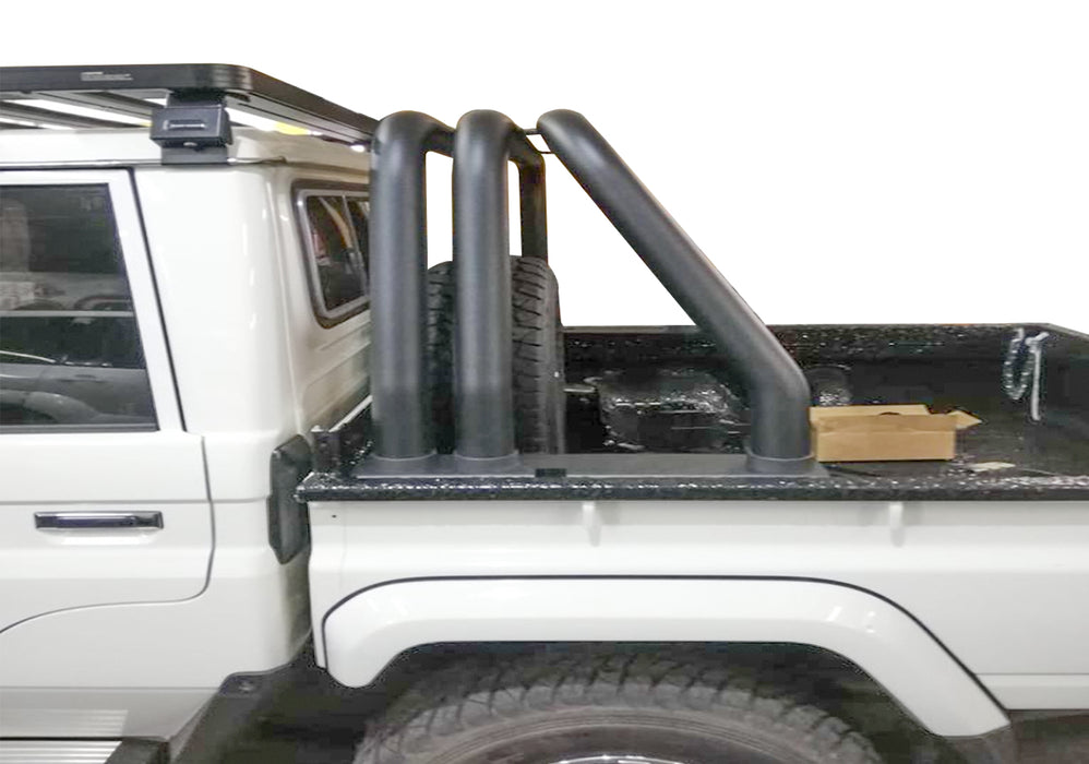 Toyota Land Cruiser Roll Bar Triple Tube Black Stainless 70 Series