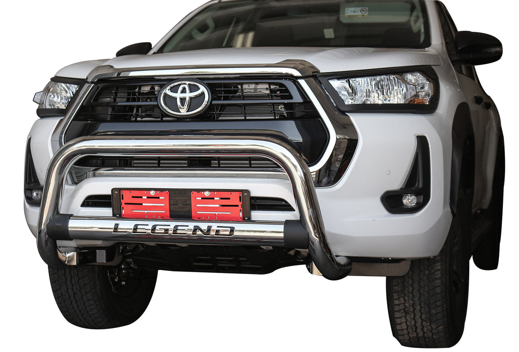 Toyota-Hilux-Nudge-Bar-Chrome-Stainless-Steel-GD-6-Revo-Bull-Legend