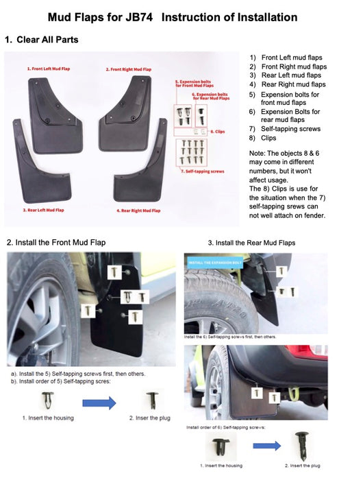 Suzuki-Jimny-Gen-Generation4-Generation-4-Mudflaps-Mud-guards-flaps