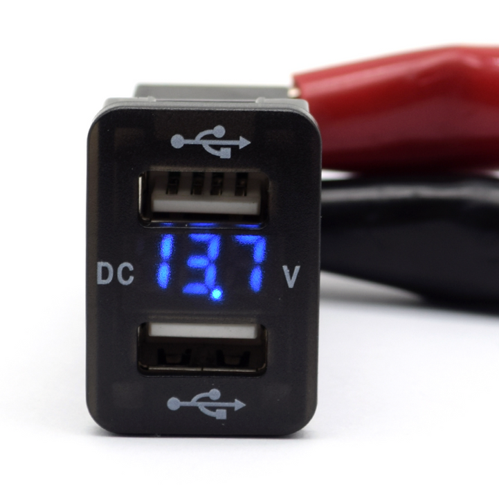 Toyota Hilux 2016+ Dual 2.1 Amp USB And Voltmeter