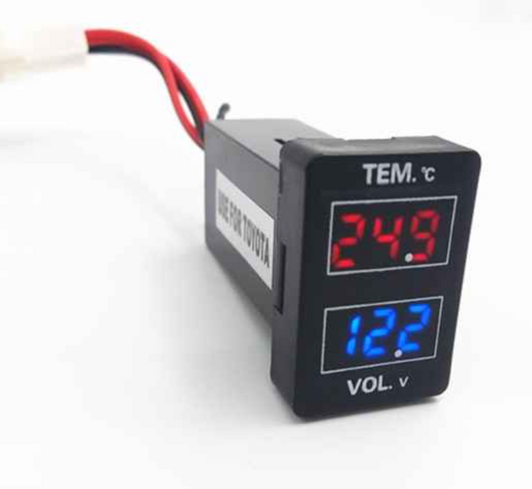 Toyota Hilux 2016+ Voltmeter With Temperature Gauge