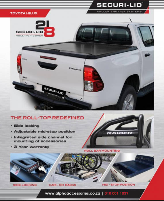 Toyota Hilux Securi-Lid 218 2016+