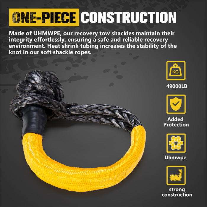 Bunker Indust Soft Shackle Synthetic 49000LBS Set of 2