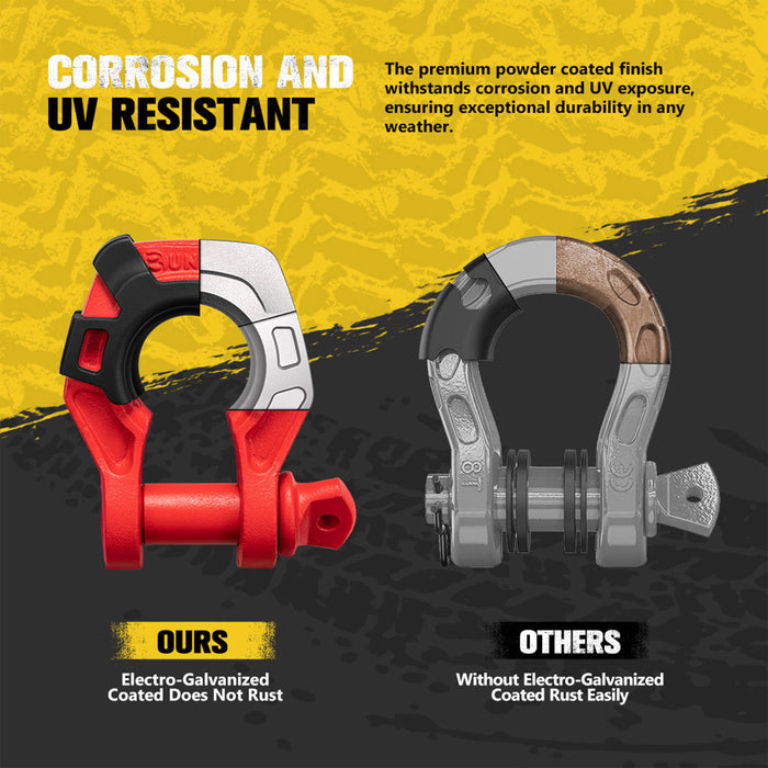 Bunker Indust Shackles 4.75Ton Set of 2