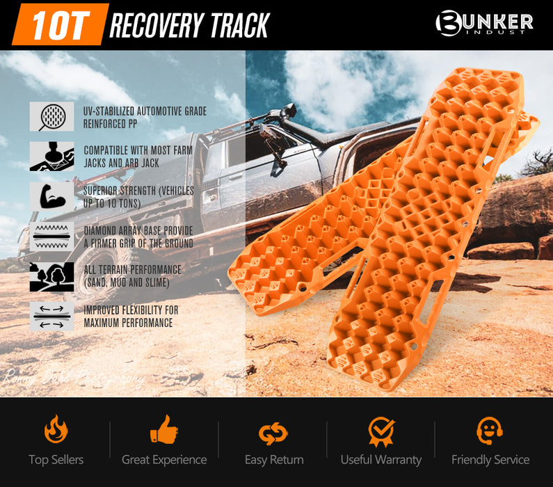 Bunker Indust Recovery Tracks Orange With Build in Jack Base 10T