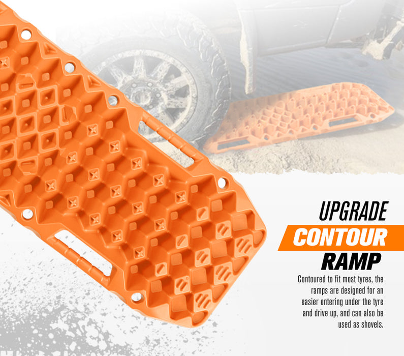 Bunker Indust Recovery Tracks Orange With Build in Jack Base 10T