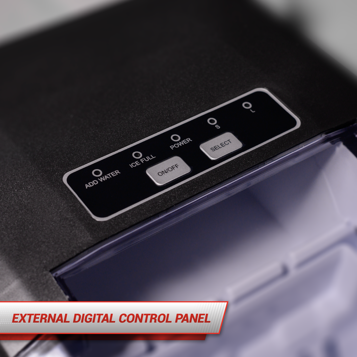 12Kg/24Hr Counter-Top Bullet Type Ice-Maker - Black