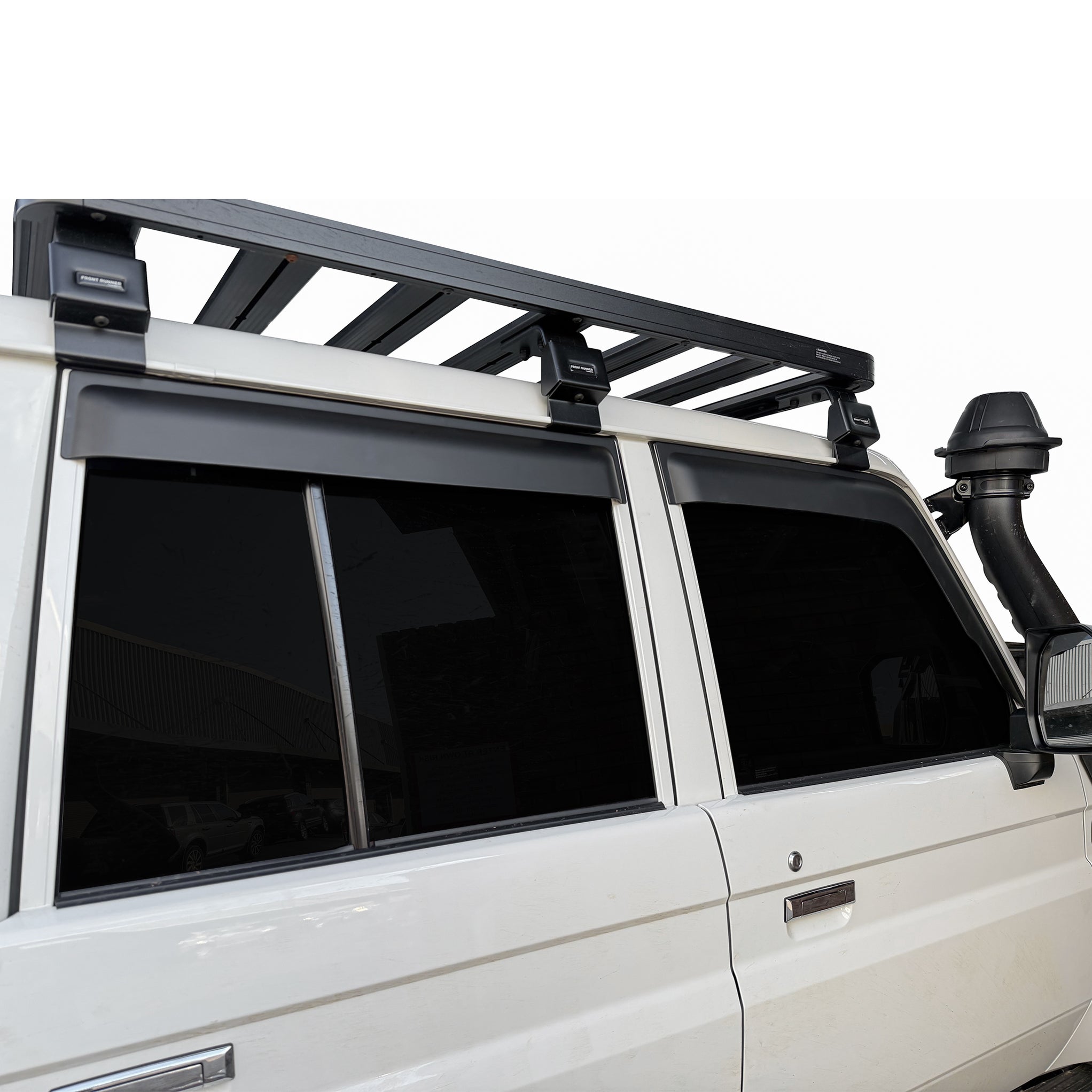 Toyota Land Cruiser Window Shields Matt Black 70 Series — Evorevo4x4