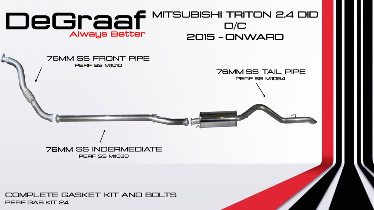 Mitsubishi Triton DE GRAAF Exhaust System