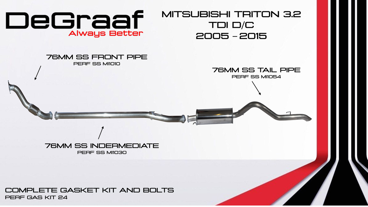 Mitsubishi Triton DE GRAAF Exhaust System