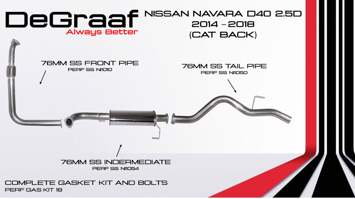 Nissan Navara DE GRAAF Exhaust System
