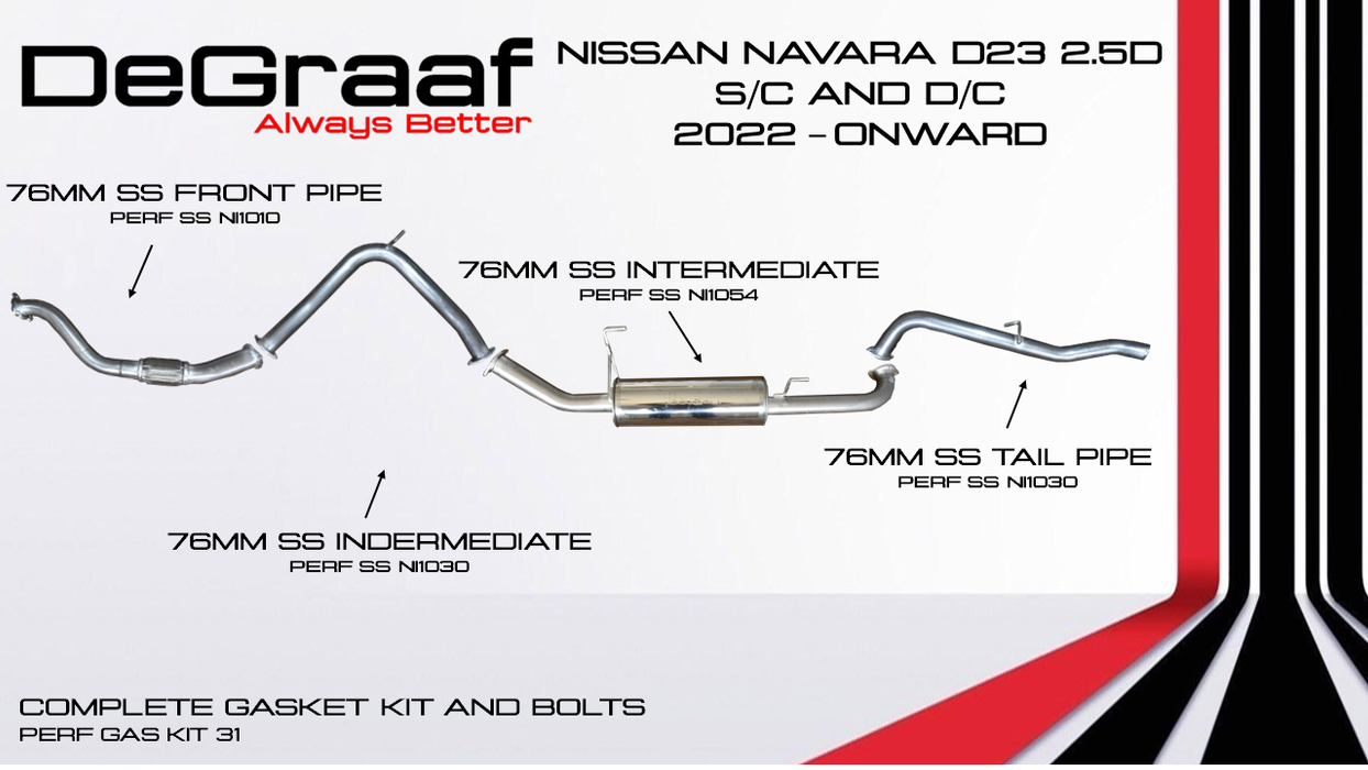 Nissan Navara DE GRAAF Exhaust System