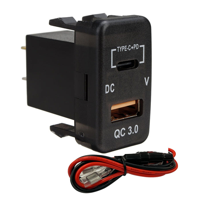 Toyota Hilux USB Charger With Volt Meter & C-Type Port