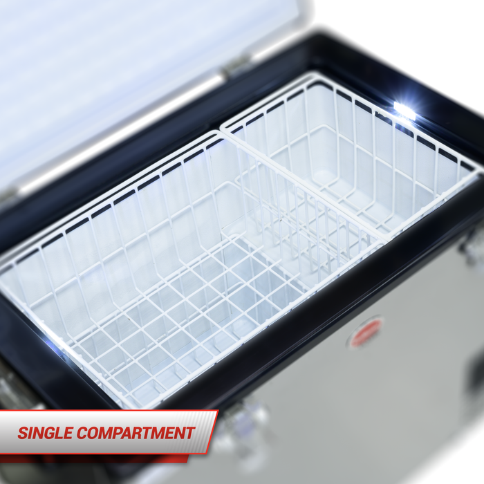 60L Single Compartment Mobile Fridge/Freezer AC/DC - Stainless Steel