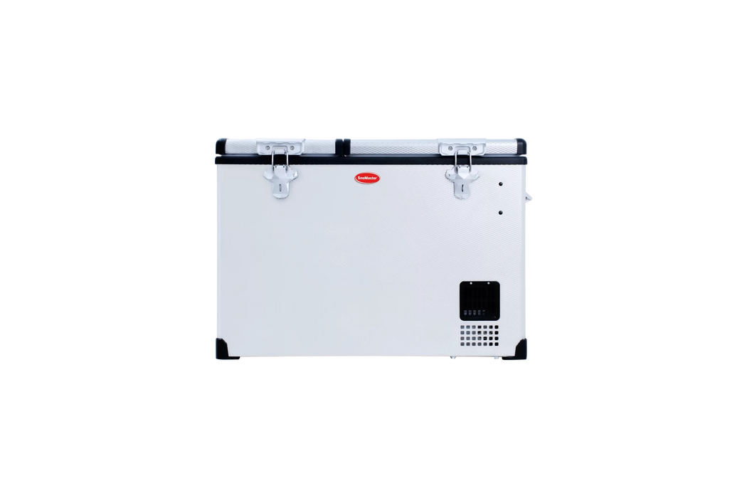 66L Low Profile Dual Compartment Mobile Fridge/Freezer AC/DC - Stainless Steel