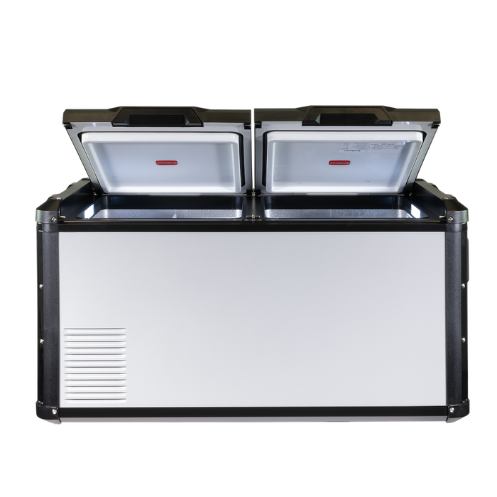 75L Metal/Plastic Dual Compartment Mobile Fridge/Freezer AC/DC