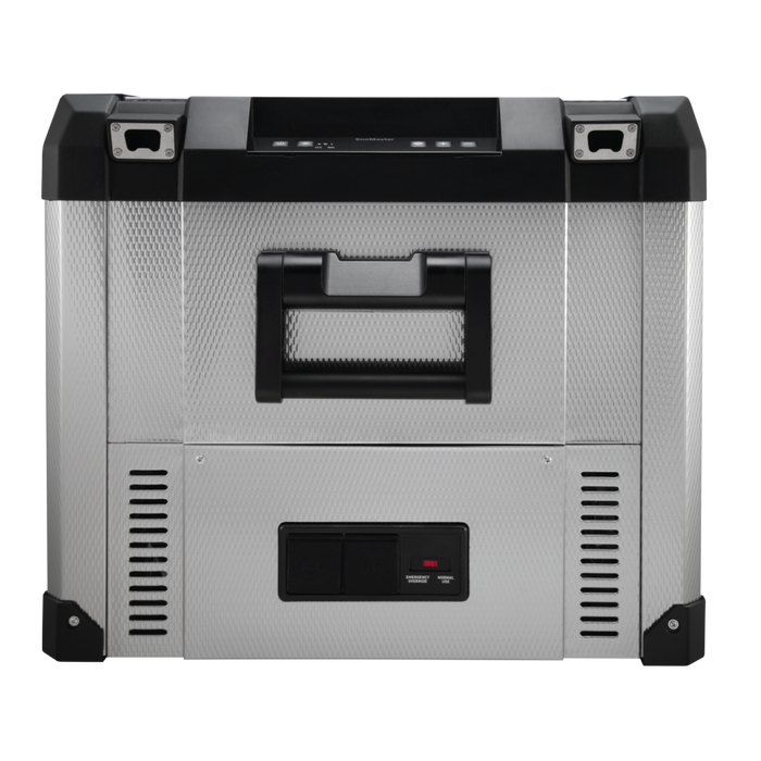 60L Dual Compartment Mobile Fridge/Freezer AC/DC - Stainless Steel