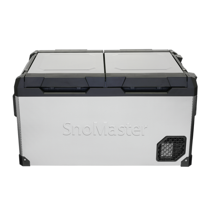 60L Dual Compartment Mobile Fridge/Freezer AC/DC - Stainless Steel