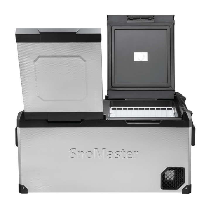 60L Dual Compartment Mobile Fridge/Freezer AC/DC - Stainless Steel