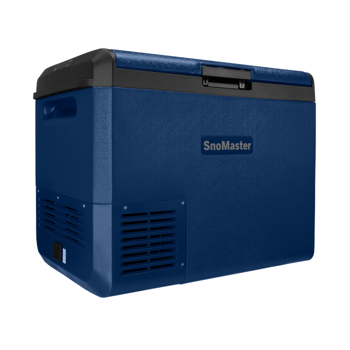 SnoMaster 50L Plastic Single Compartment Mobile Fridge/Freezer DC With 220V Power Adapter – Blue