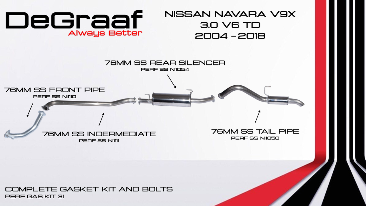 Nissan Navara DE GRAAF Exhaust System