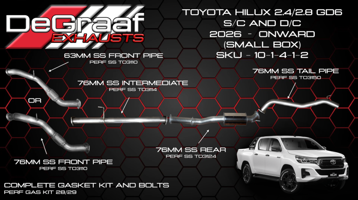 Toyota Hilux DE GRAAF Exhaust 2016 - 2026