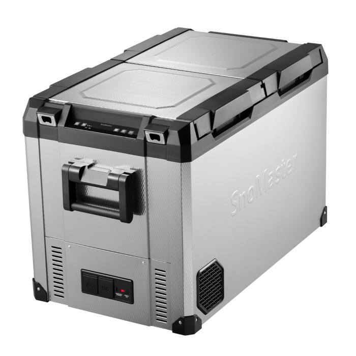 78L Dual Compartment Mobile Fridge/Freezer AC/DC - Stainless Steel