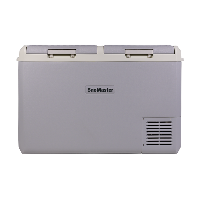 95L Plastic Dual Compartment Mobile Fridge/Freezer DC With 220V Power Adapter - Grey