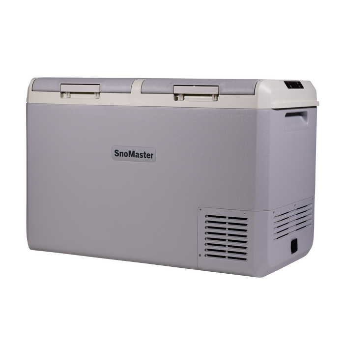 95L Plastic Dual Compartment Mobile Fridge/Freezer DC With 220V Power Adapter - Grey