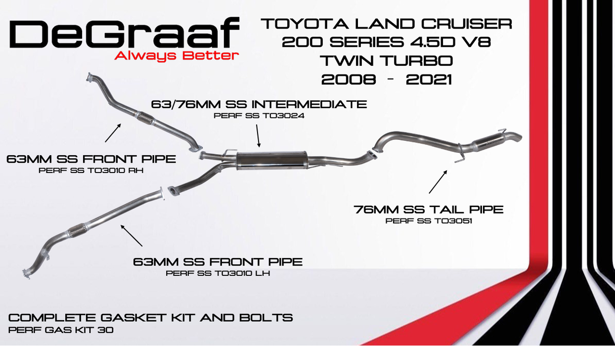 Toyota Land Cruiser DE GRAAF Exhaust 200 Series