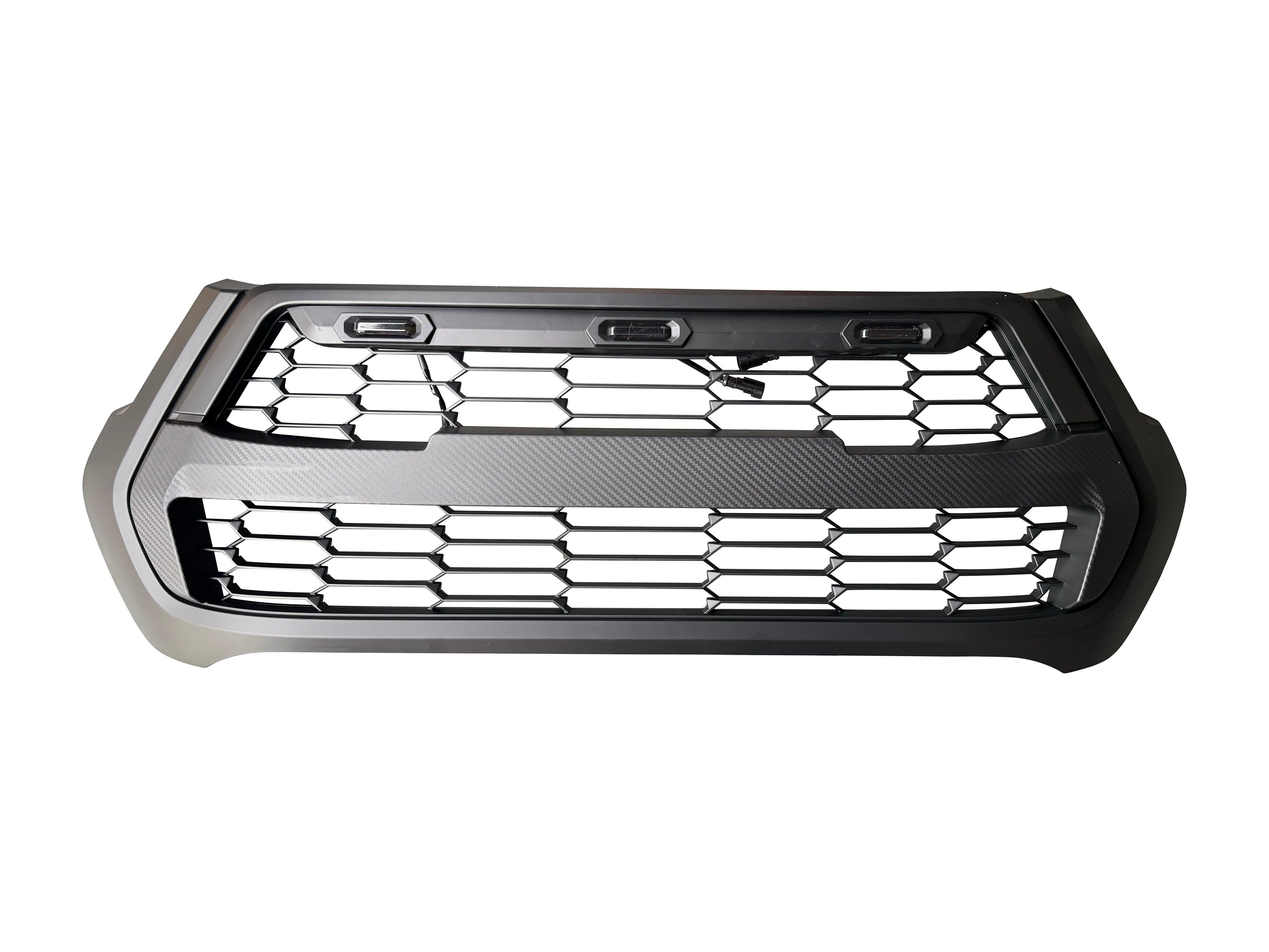 Toyota Hilux GR-Style Front Grill | 2021+ | Matte Black | ABS Plastic ...