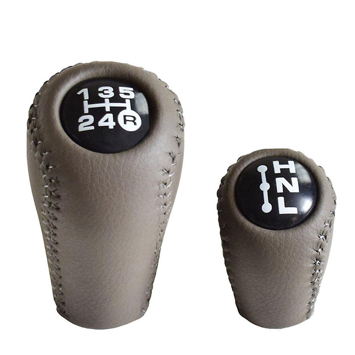 Toyota Land Cruiser Leather Gear Lever Knob Grey