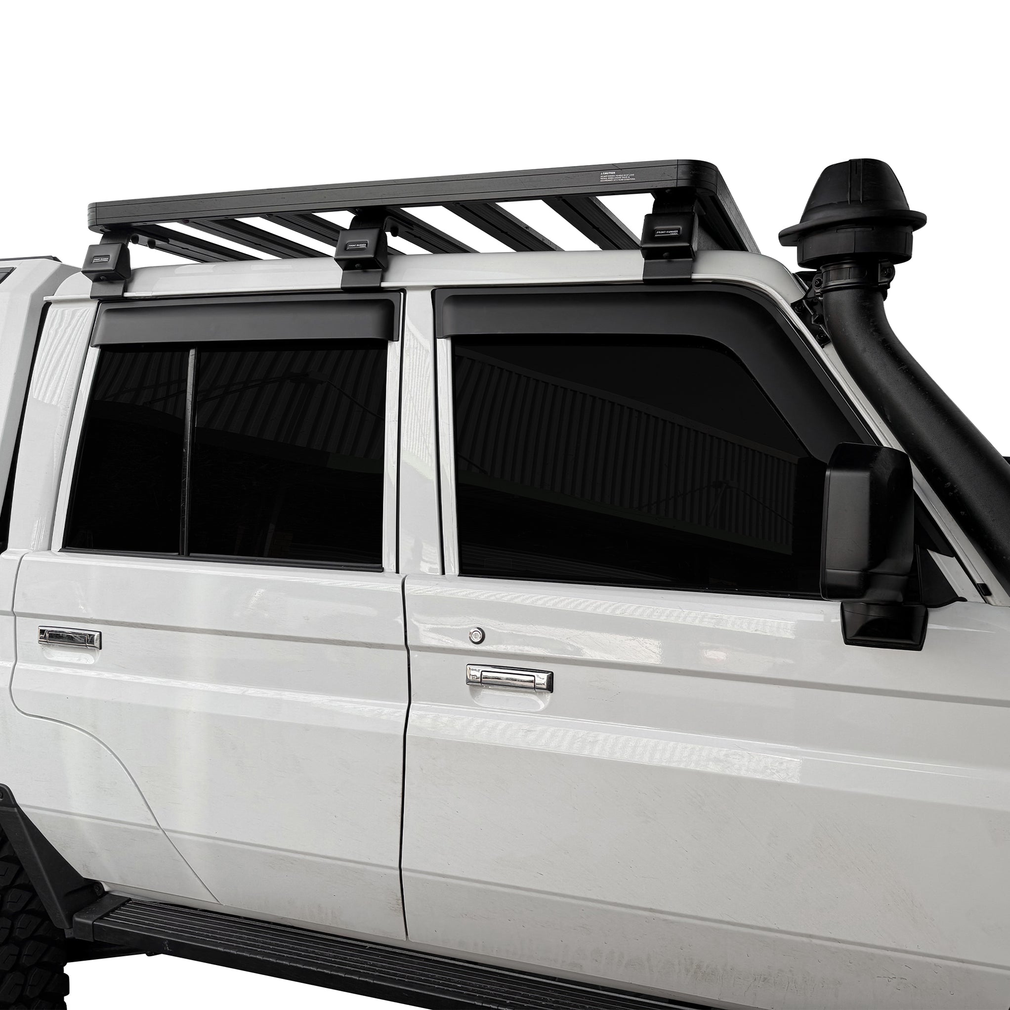 Toyota Land Cruiser Window Shields Matt Black 70 Series — Evorevo4x4