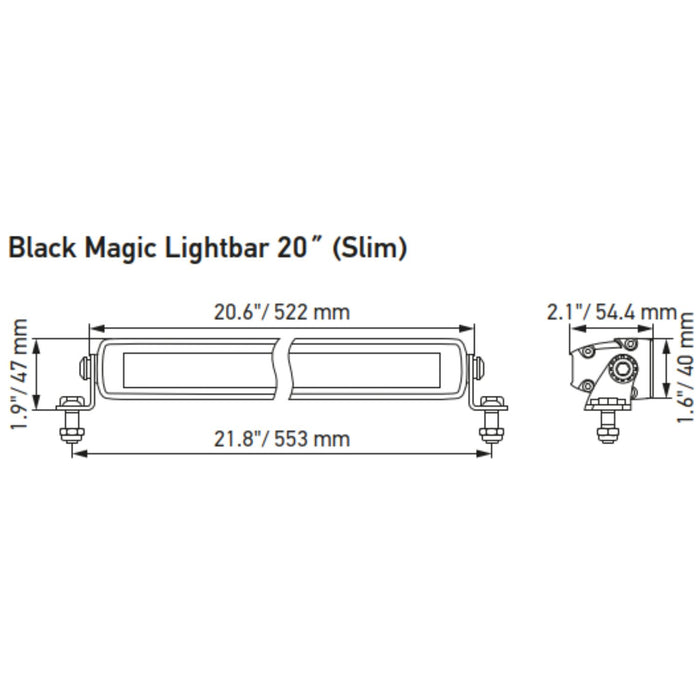 Hella LED Bar Black Magic Slim Line 20"