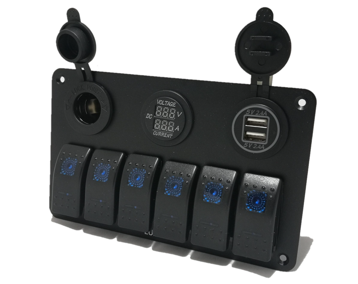 6 Button Rocker Switch Cluster Switch Panel 6 Rocker — Evorevo4x4