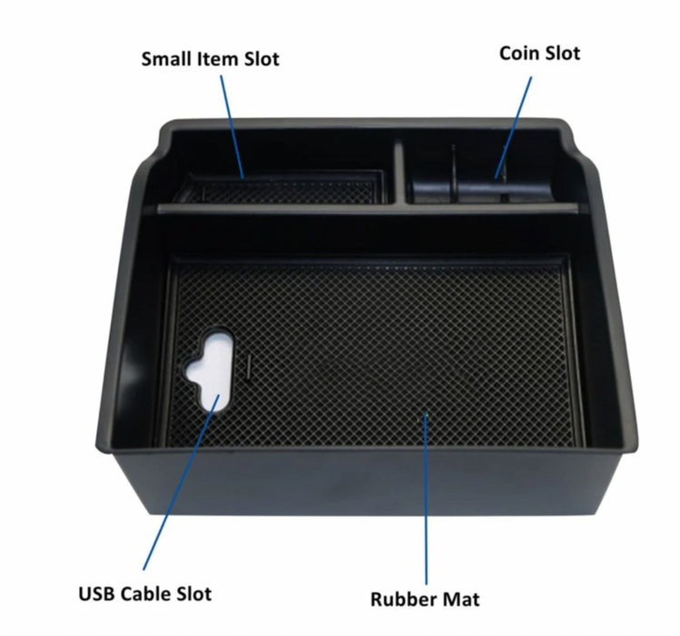 Toyota Hilux & Fortuner 2016+ Center Console Storage Tray with Matt