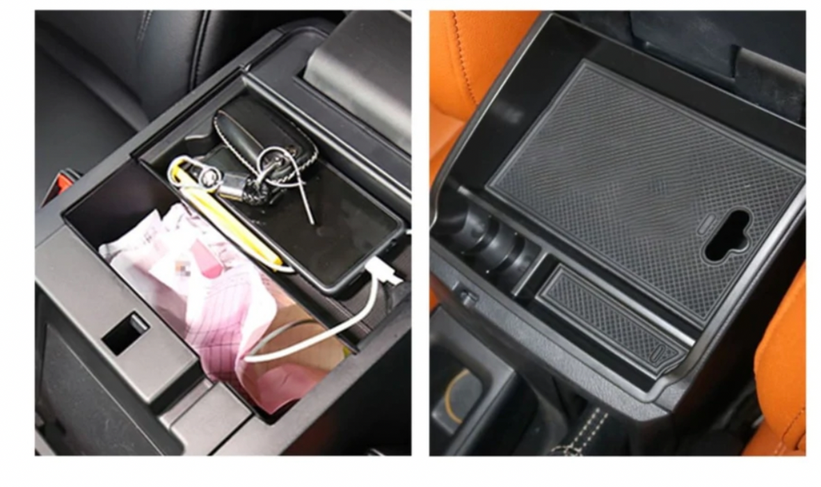 Toyota Hilux & Fortuner 2016+ Center Console Storage Tray with Matt