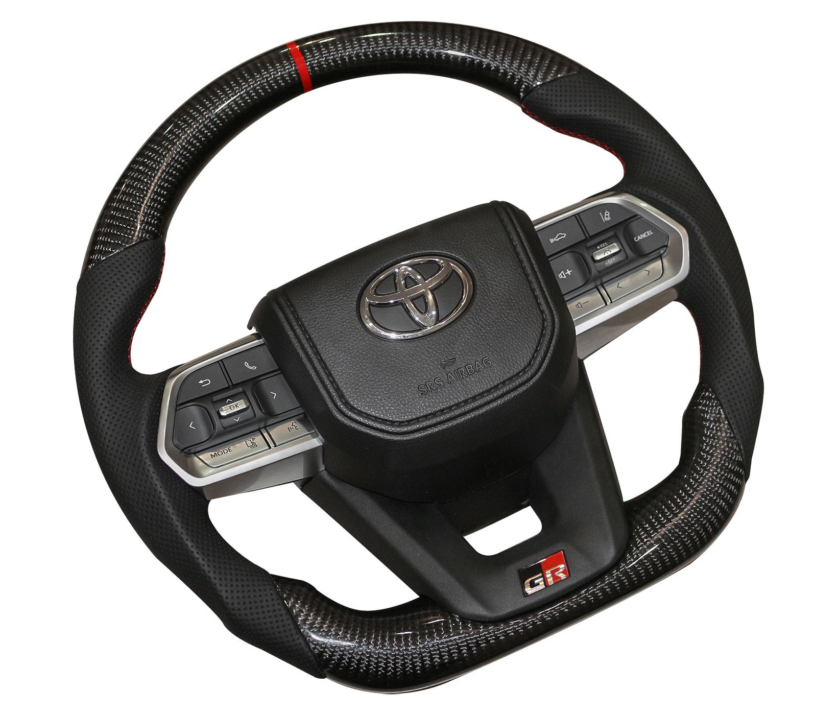 Toyota Land Cruiser Carbon Steering Wheel Silver 70 Series — Evorevo4x4